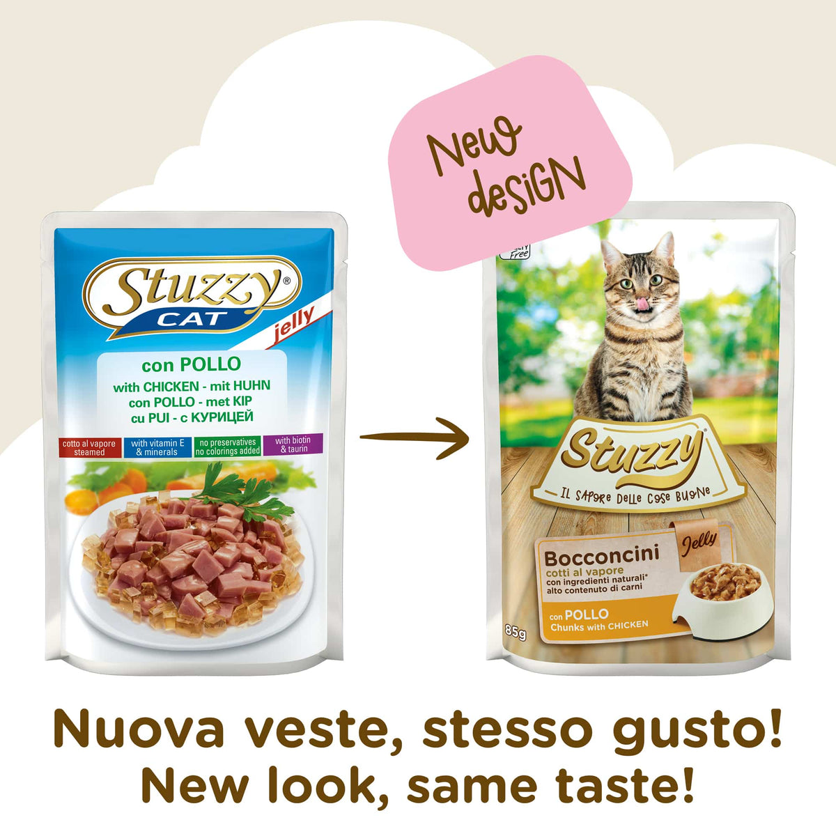 Comida húmida para gatos Stuzzy Cat frango, saqueta de 85 g – imagem 2