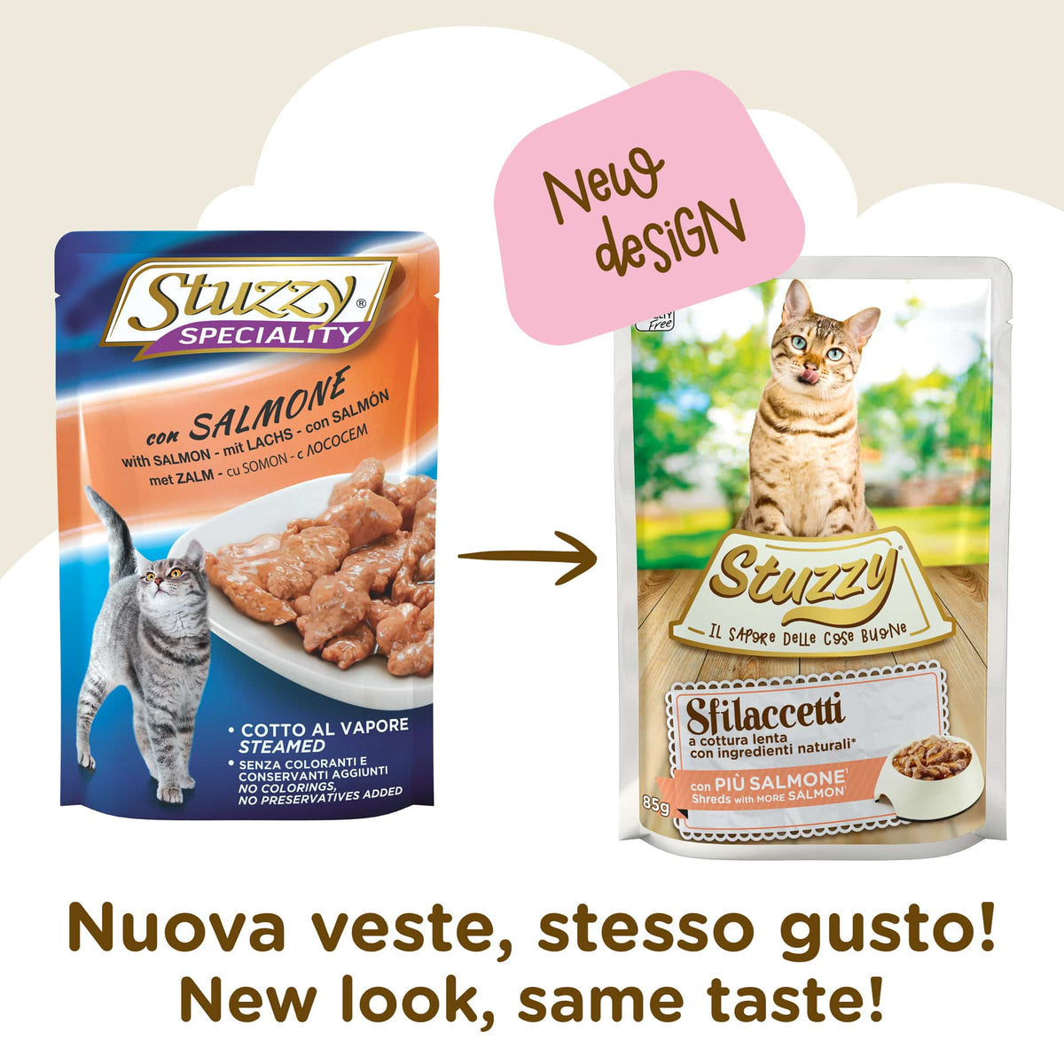 Comida húmida para gatos Stuzzy Cat Speciality salmão, saqueta de 85 g – imagem 2