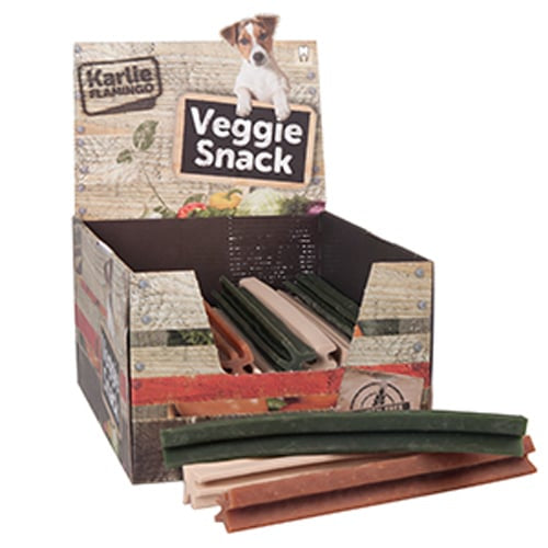 Barras veggie snack para cães, 24 cm
