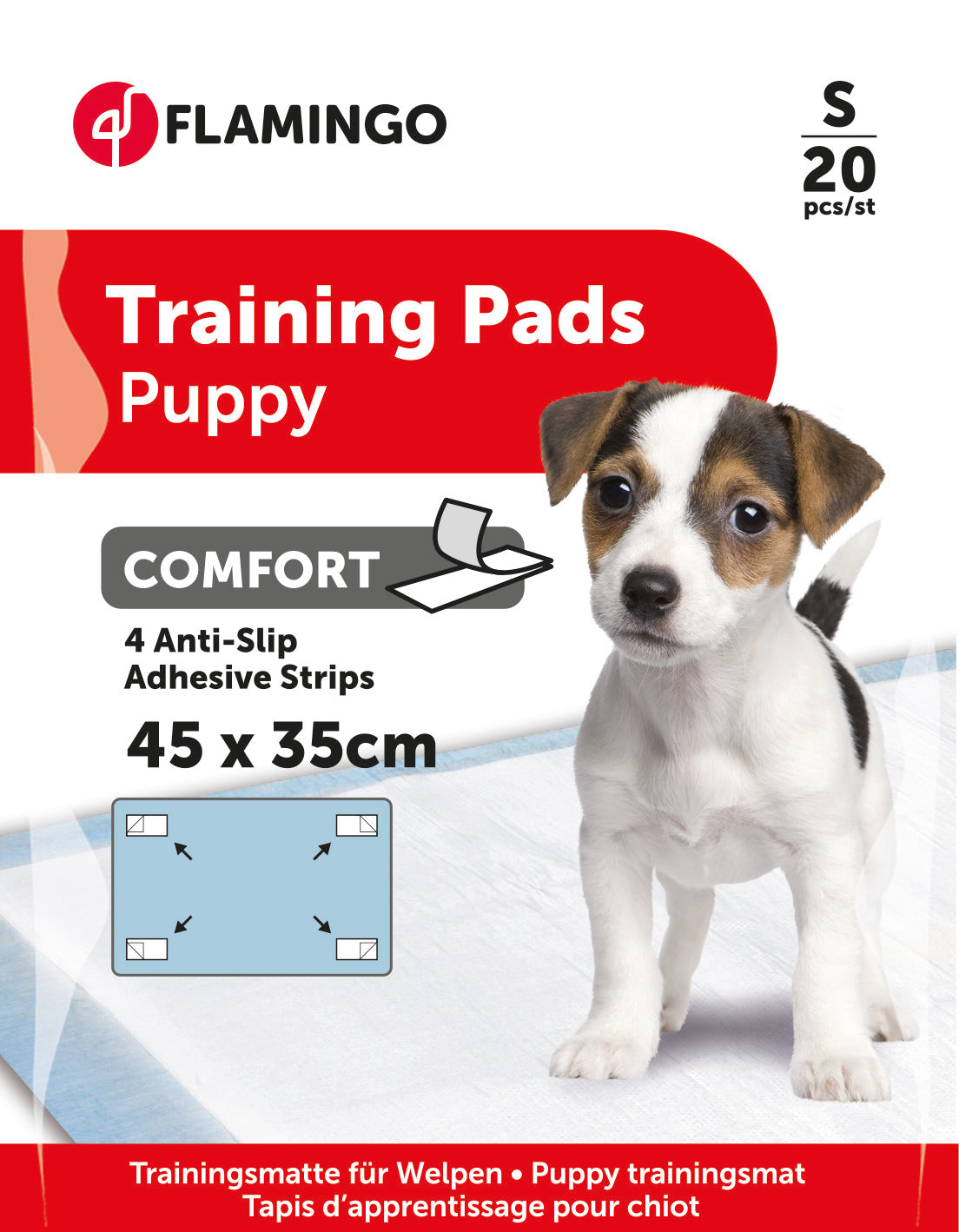 Resguardos Comfort para cães com tiras adesivas antiderrapantes, tamanho 1
