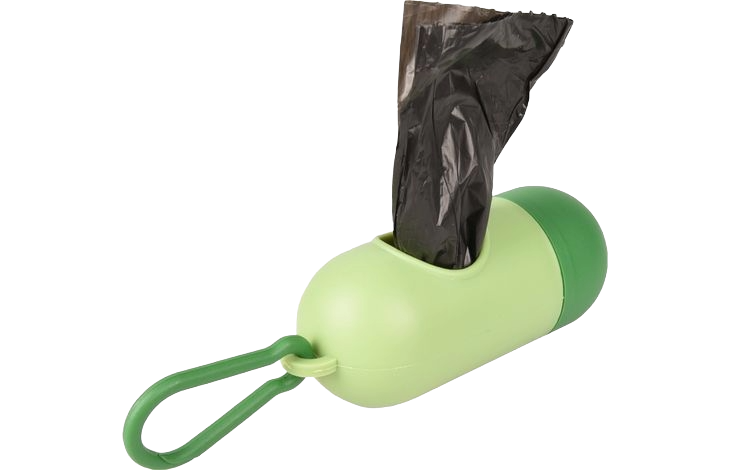 Dispensador de sacos para cães com mosquetão