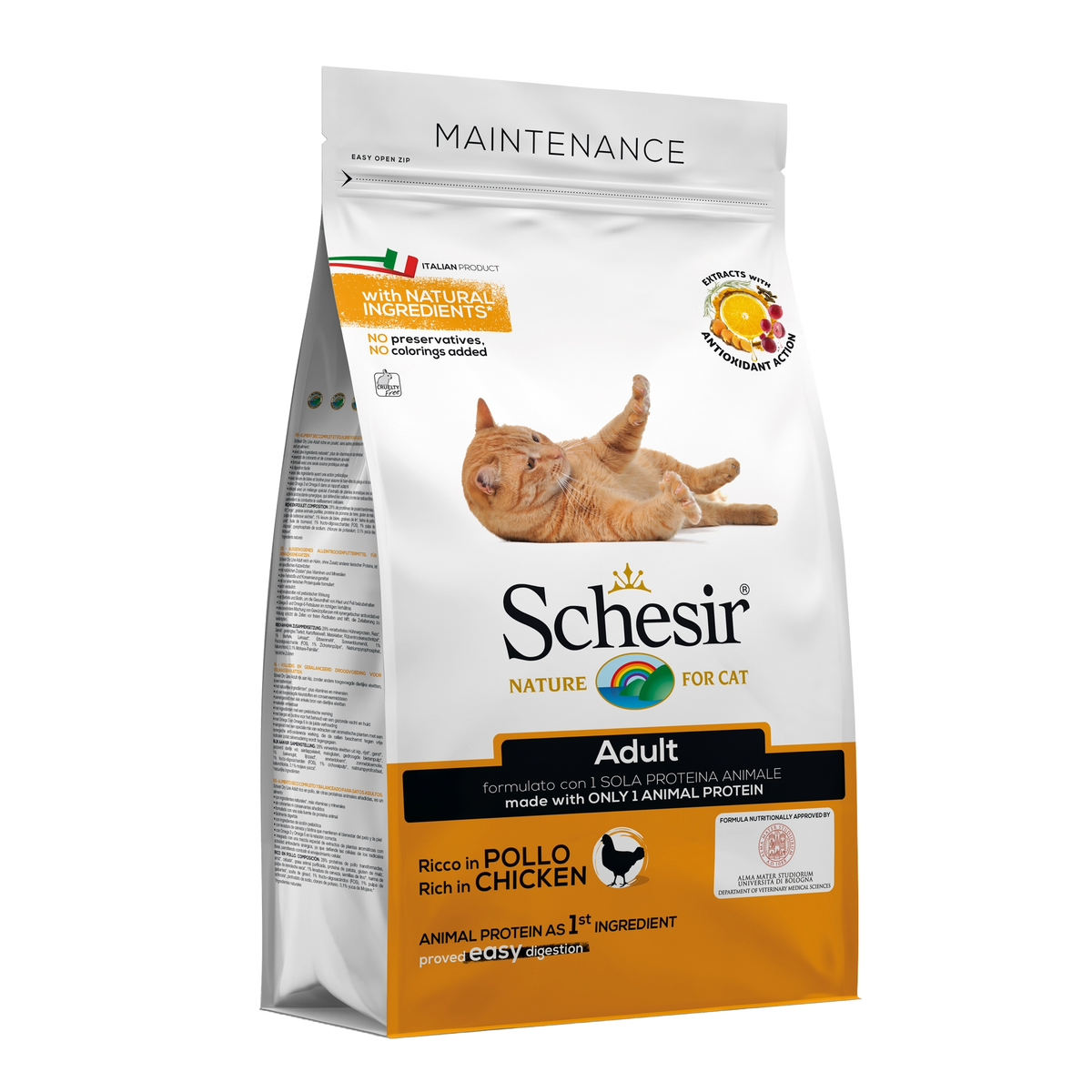 Ração para gatos Schesir Manutenção frango, 400 g