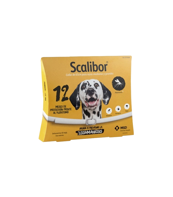 Coleira antiparasitária para cães grandes Scalibor 65 cm