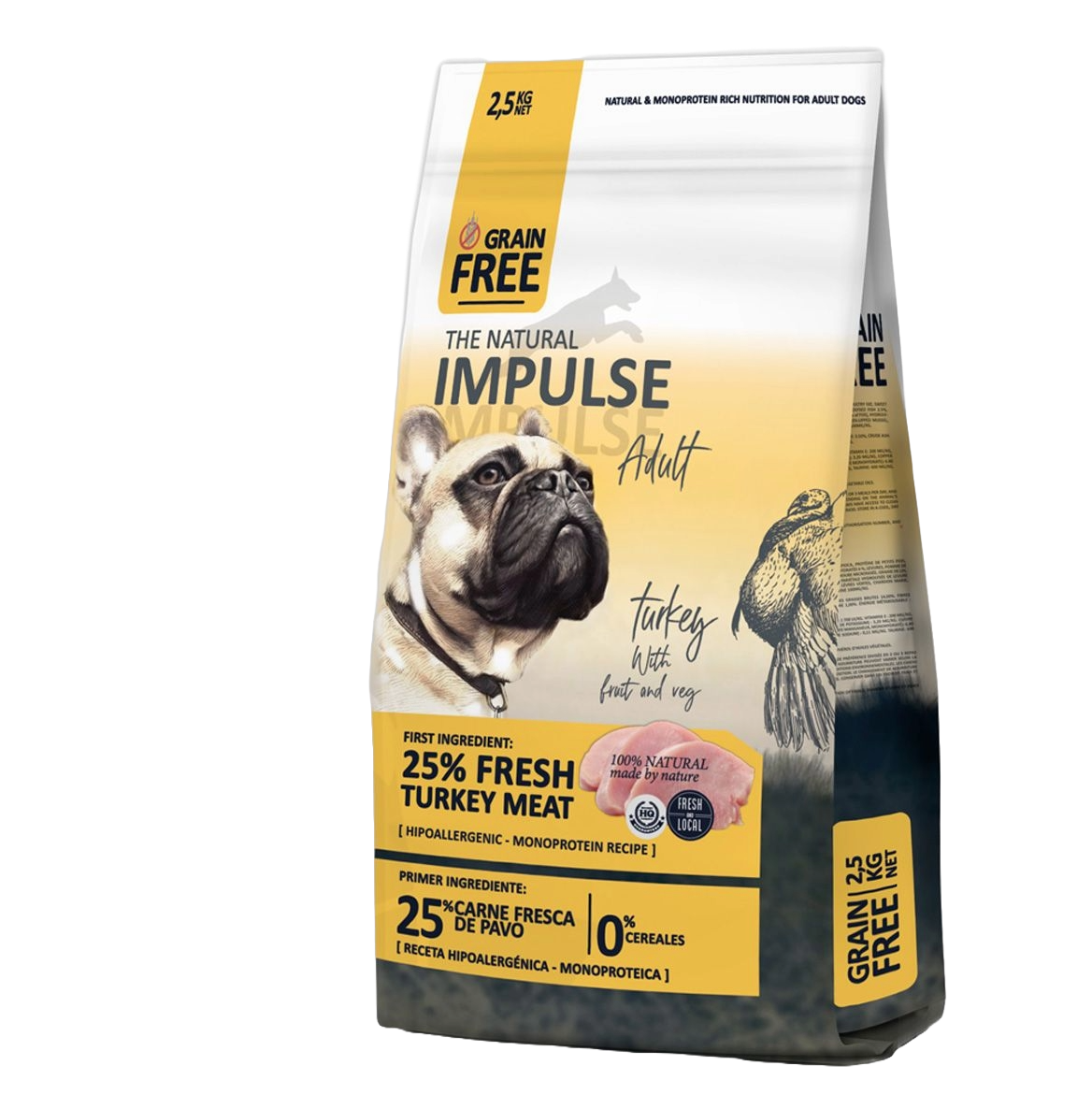 Ração para cães sem cereais Impulse peru, 2,5 kg