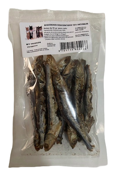 Snacks para gatos de biqueirão desidratado, 50 g