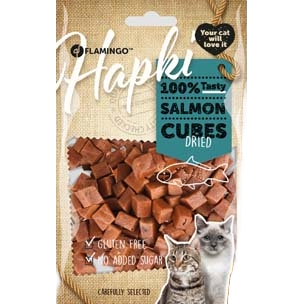 Cubos de salmão snacks para gatos, 85 g