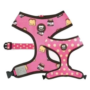 Peitoral reversível Dukier Dogtella para cães, rosa, tamanhos T1 a T4