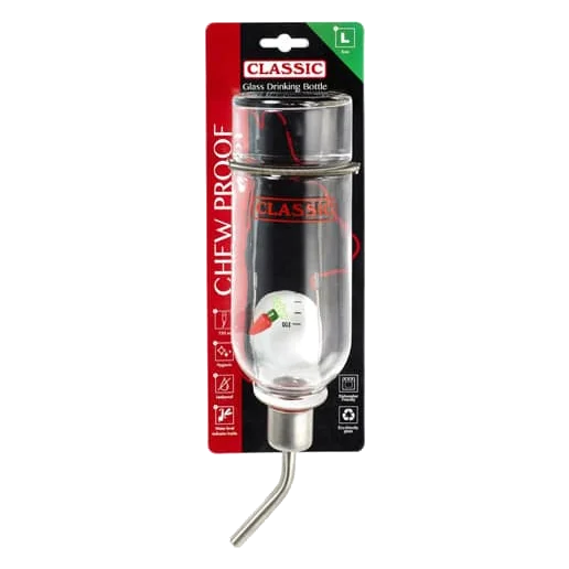 Bebedouro de vidro Classic para roedores, tamanho 3 grande, 750 ml