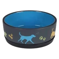 Comedouro de cerâmica 500 ml com anel antiderrapante para cães