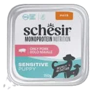 Comida húmida para cachorros Schesir Monoprotein Puppy porco, embalagem de 150 g