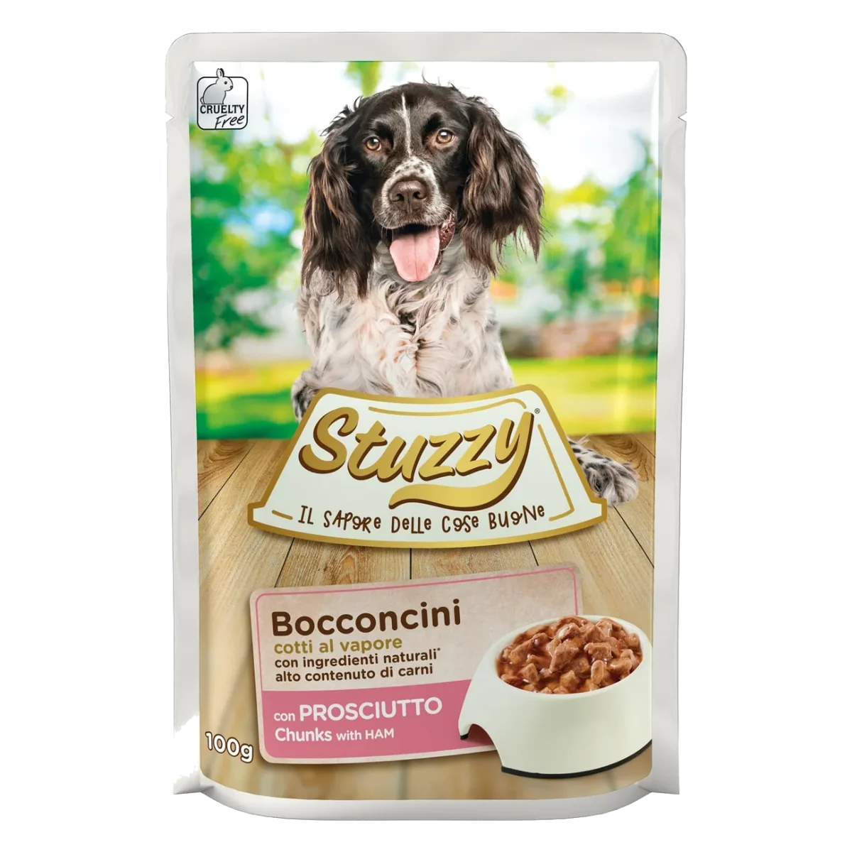 Comida húmida para cães Stuzzy de fiambre, saqueta de 100 g