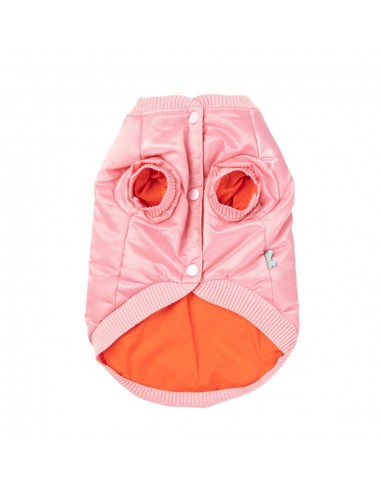 Blusão bomber acetinado para cães FuzzYard Frat rosa