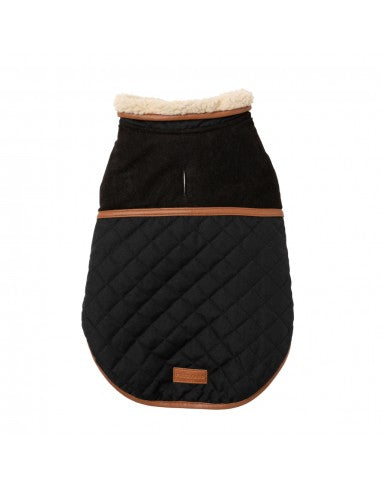 Casaco com forro sherpa para cães FuzzYard Ivanhoe preto