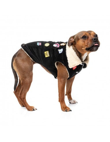Casaco com forro sherpa para cães FuzzYard Rep It ClubHouse