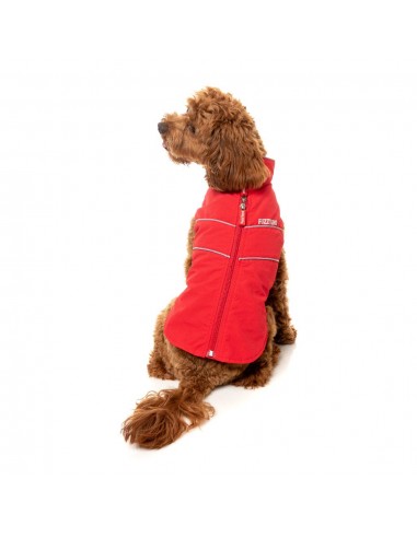 Impermeável corta-vento para cães FuzzYard Breaker vermelho