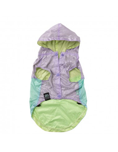 Impermeável reversível para cães FuzzYard Ormond roxo e azul