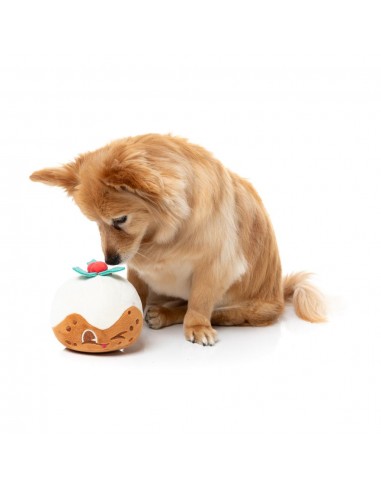 Peluche de Natal para cães FuzzYard Hey Puddin' (tamanho S)