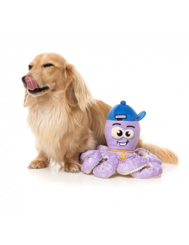 Peluche para cães FuzzYard Octo-Pose Hip Hoptapus polvo com apito