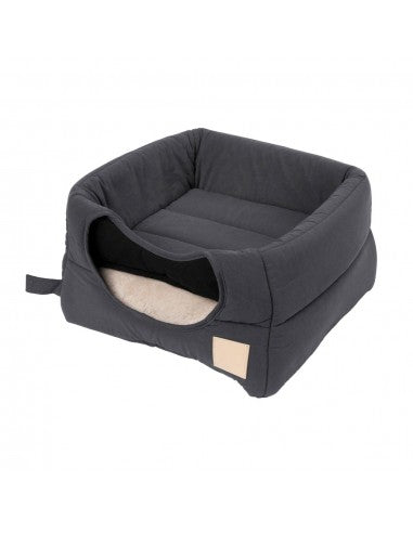Cama iglu para gatos em algodão FuzzYard Life Slate Grey