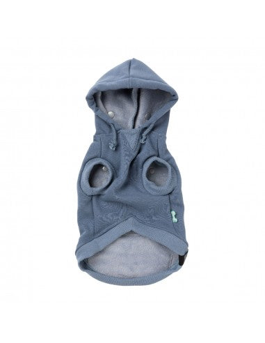 Camisola com capuz para cães FuzzYard Treats, azul (tamanho 7)