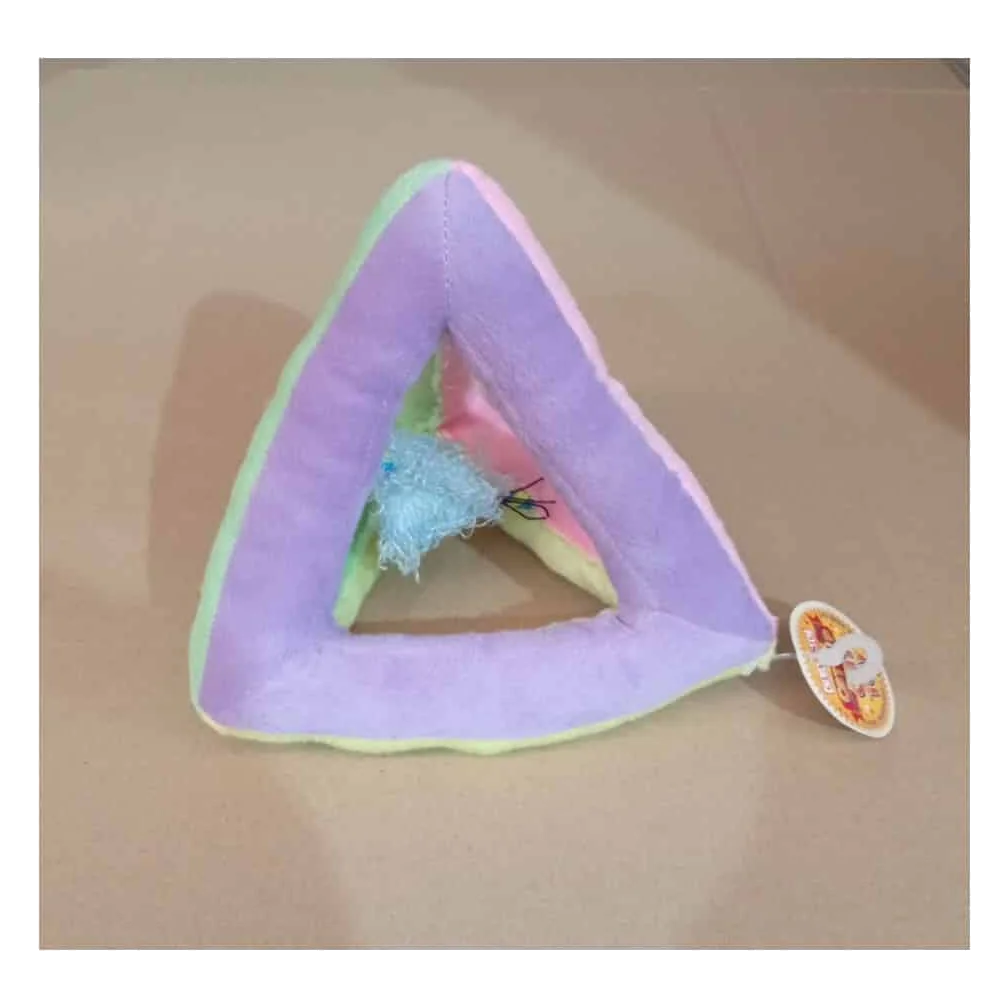 Brinquedo triangular com rato para gatos
