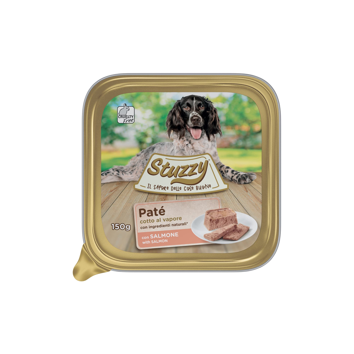 Comida húmida para cães Mister Stuzzy Dog salmão, embalagem de alumínio