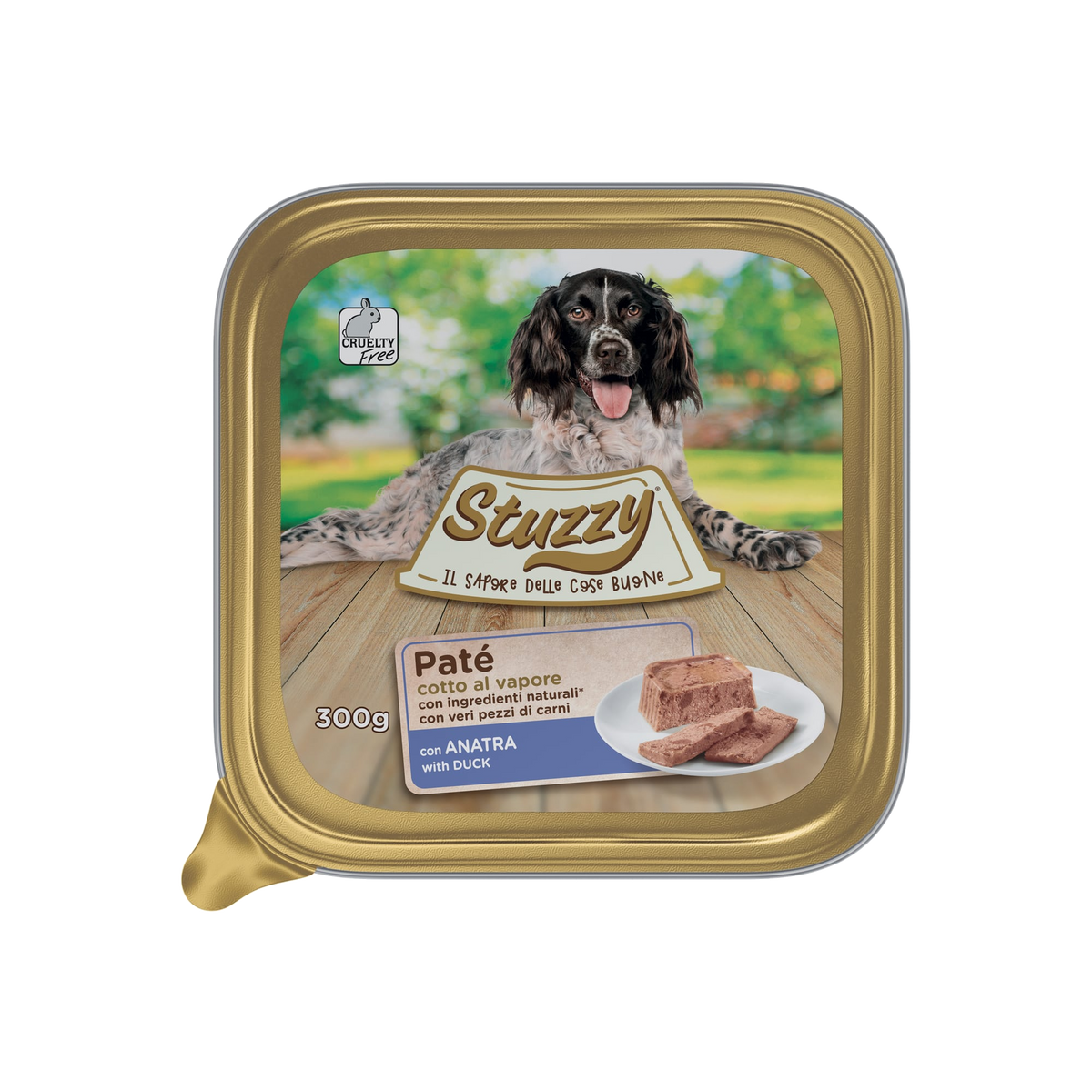 Comida húmida para cães Mister Stuzzy Dog pato, embalagem de alumínio