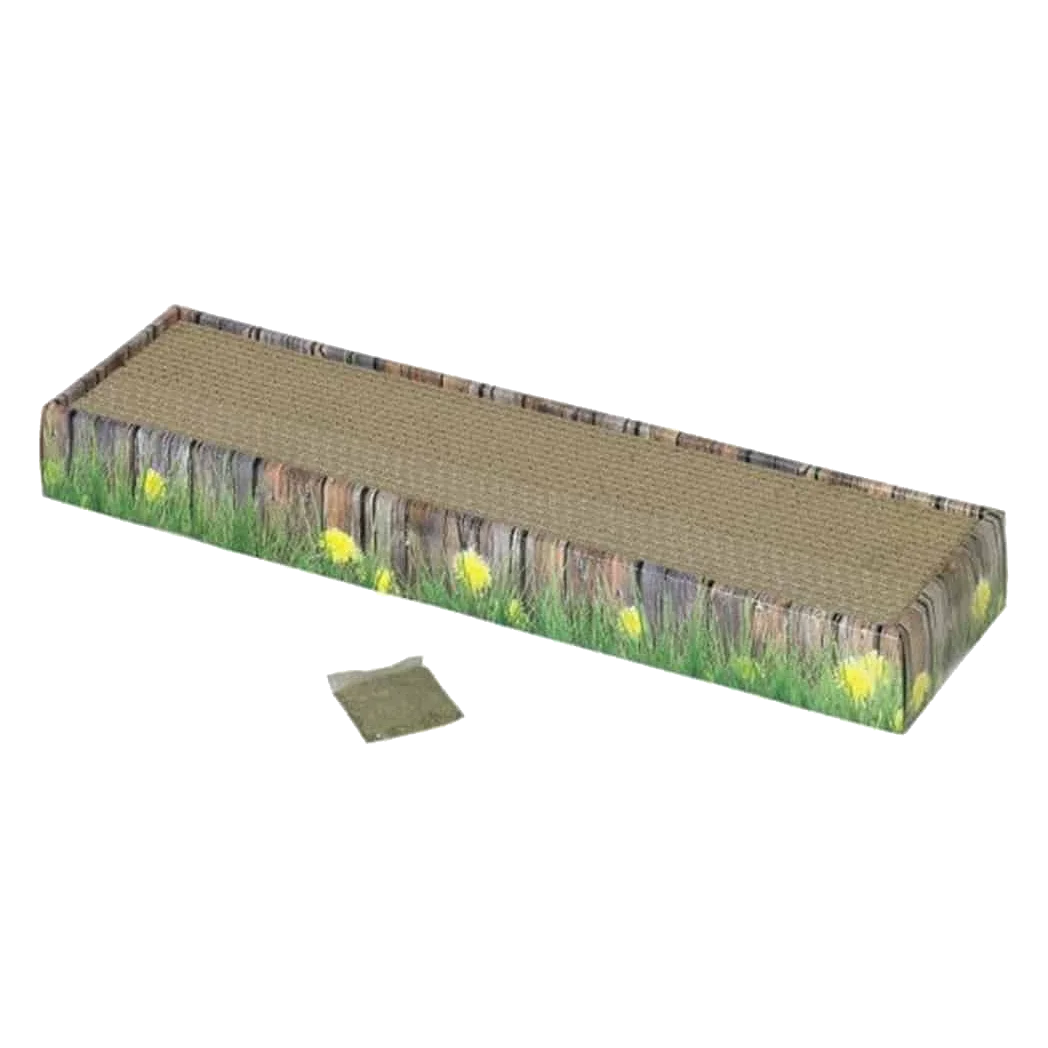 Arranhador pequeno de cartão para gatos, 48 × 12,5 × 5 cm
