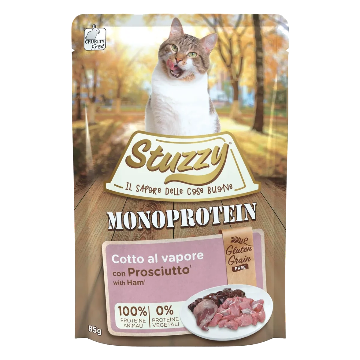 Comida húmida para gatos Stuzzy Grain Free Monoprotein fiambre, 85 g