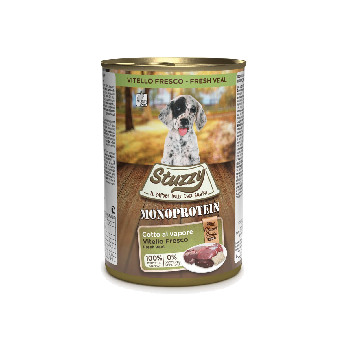 Comida húmida para cachorros Stuzzy Monoprotein vitela