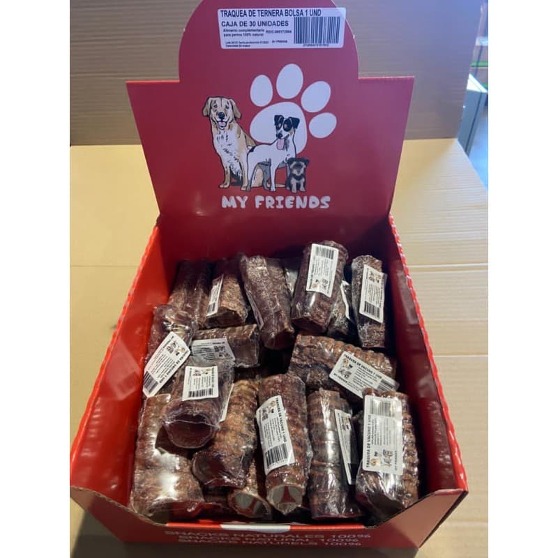 Traqueia de vaca para cães, 12 cm