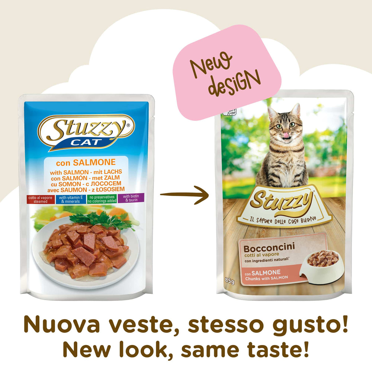 Comida húmida para gatos Stuzzy Cat salmão, saqueta de 85 g – imagem 2