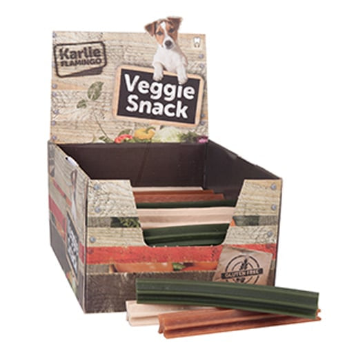 Barras veggie snack para cães, 18 cm