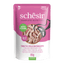 Comida húmida para gatos Schesir atum com frango e fiambre, saqueta 85 g