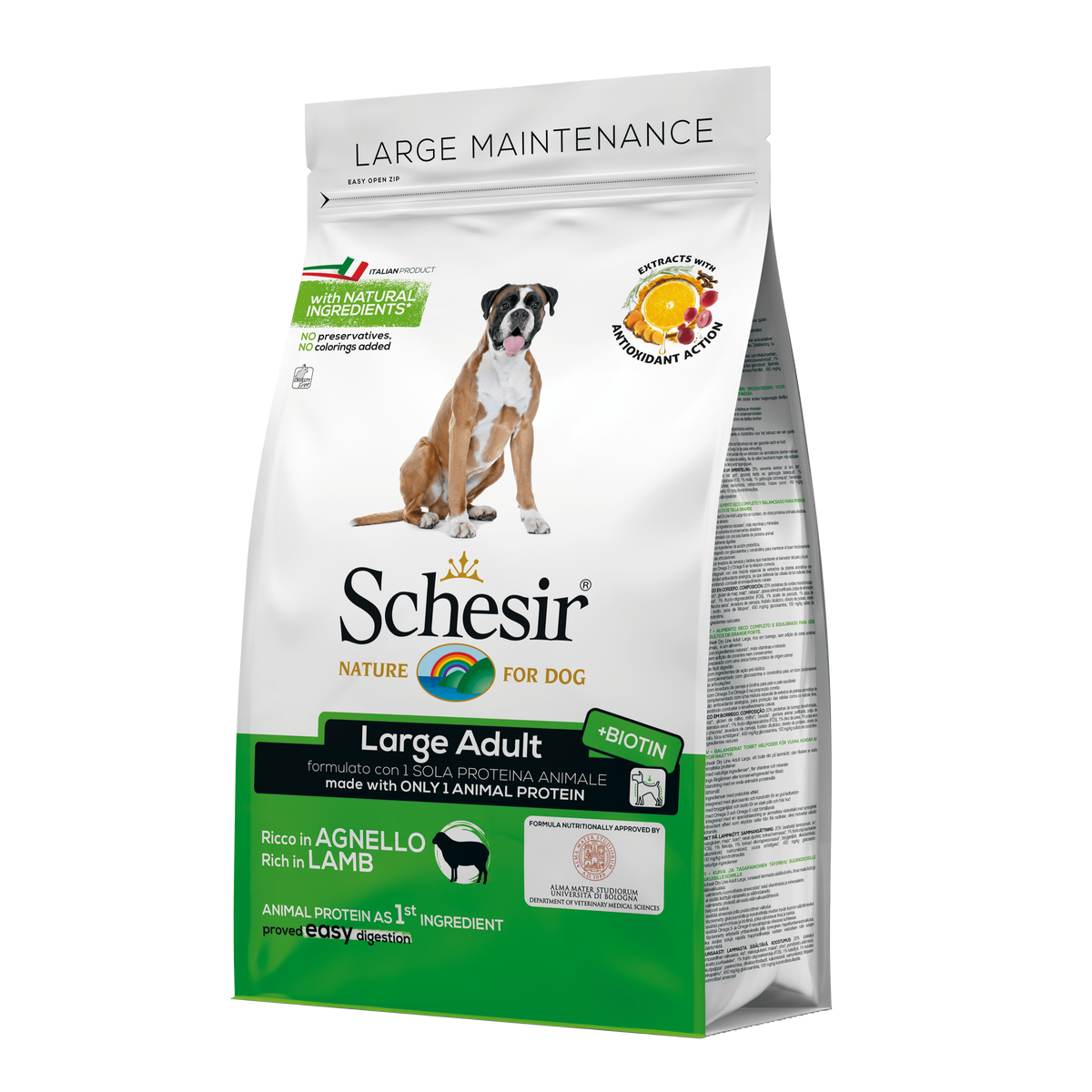 Ração para cães Schesir Large borrego, 3 kg