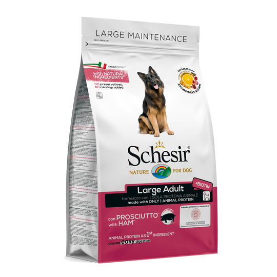 Ração para cães Schesir Large fiambre, 3 kg