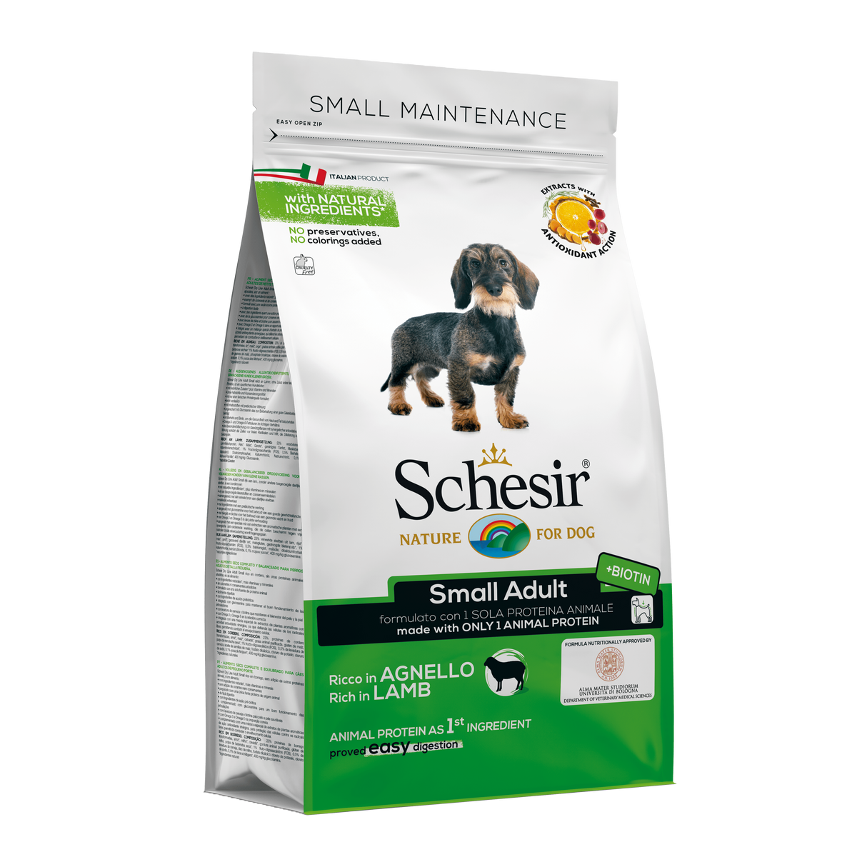 Ração para cães Schesir Small Manutenção borrego, 800 g