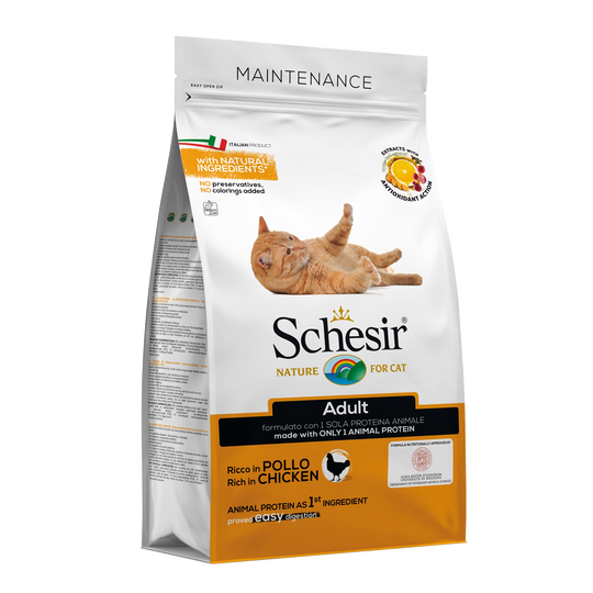 Ração para gatos Schesir Manutenção frango, 1,5 kg