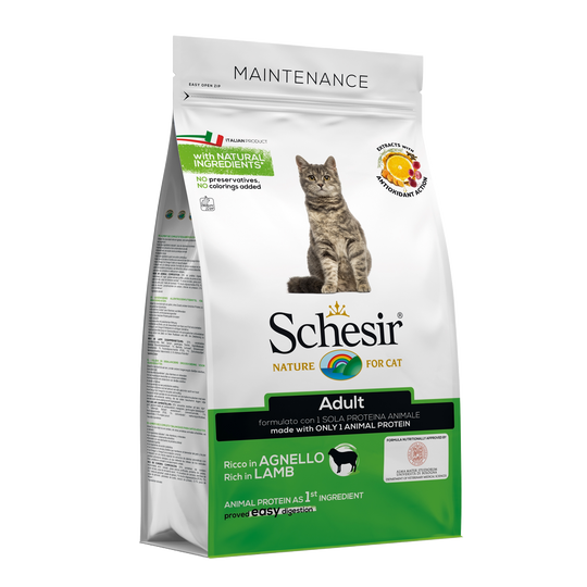Ração para gatos Schesir Manutenção borrego, 400 g