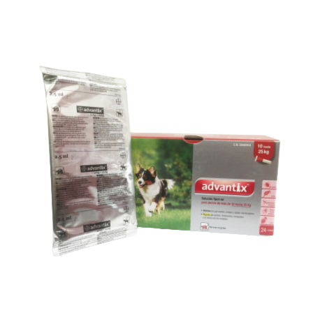 Pipetas para cães Advantix 10–25 kg, 4 pipetas (blister)
