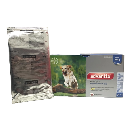Pipetas para cães Advantix mais de 25 kg, 4 pipetas (blister)