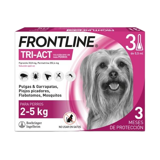Frontline Tri-Act pipetas para cães 2–5 kg, 3 pipetas