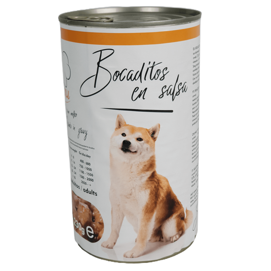 Pedaços de vaca para cães, lata de 1230 g