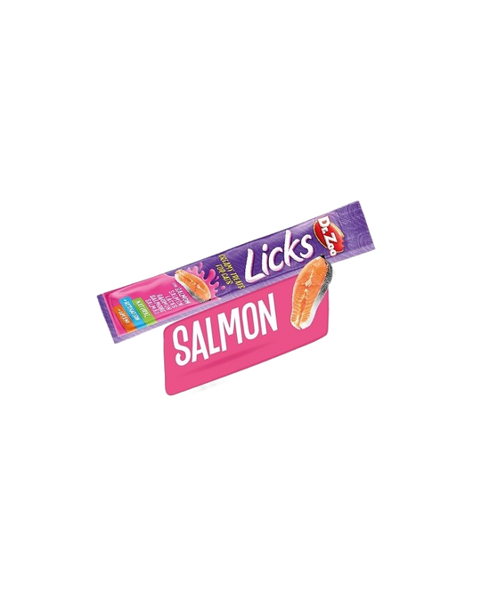 Dr. Zoo Licks salmão, 4 × 15 g