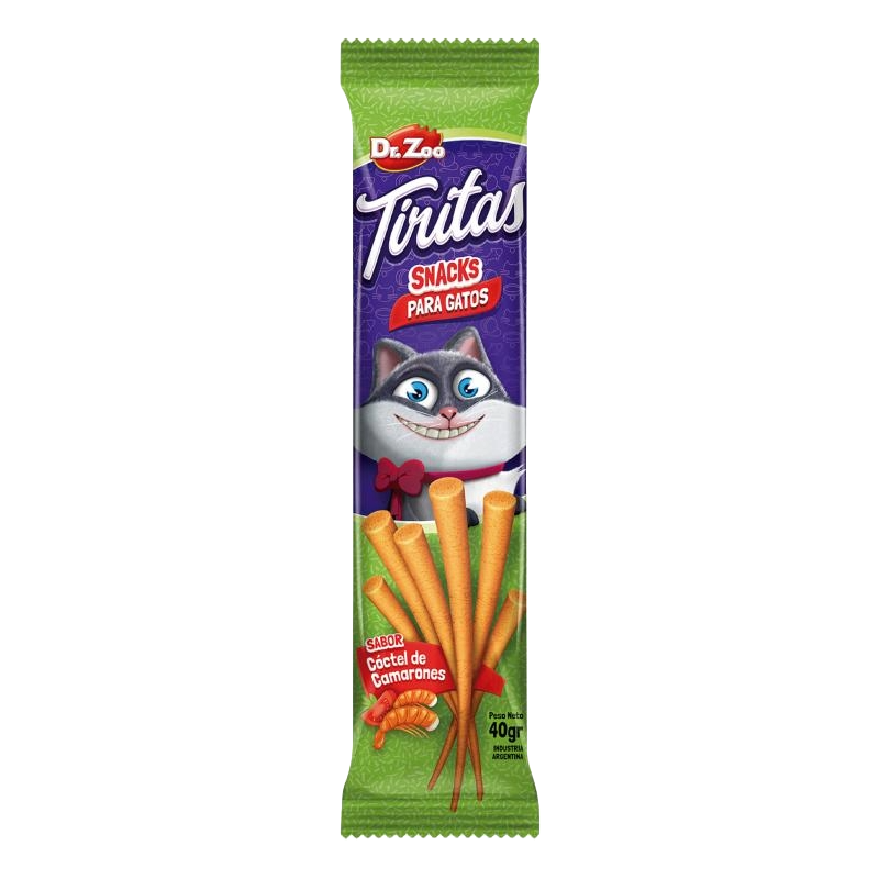 Snack para gatos Dr. Zoo cocktail de camarão, 40 g