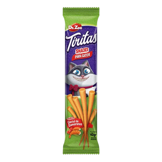 Snack para gatos Dr. Zoo cocktail de camarão, 40 g