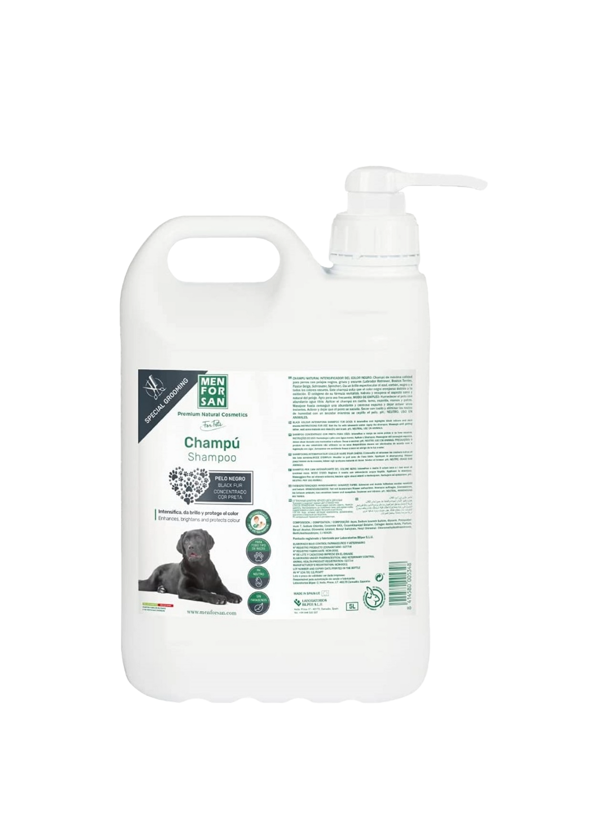 Champô Menforsan para cães de pelo preto