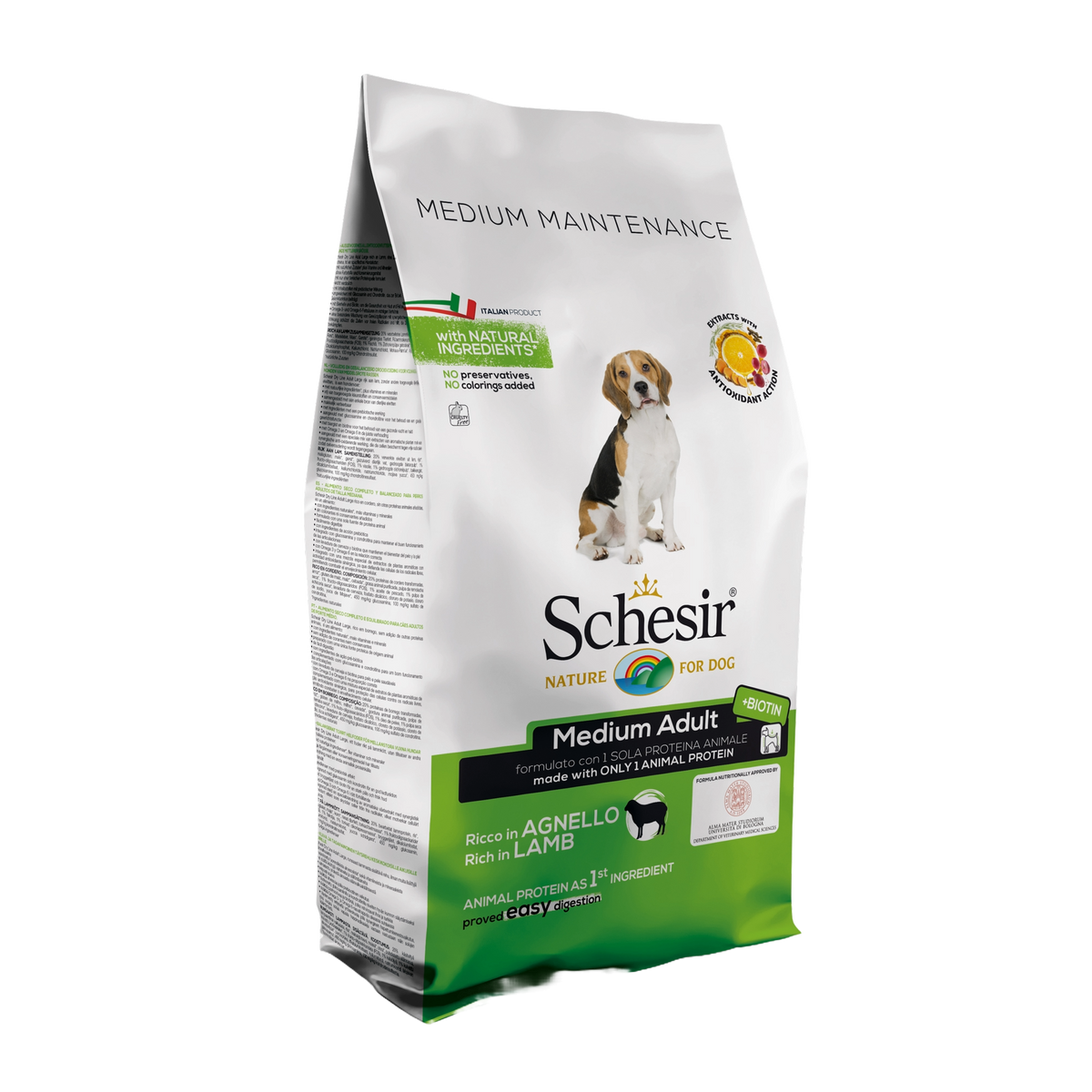 Ração para cães Schesir Medium borrego, 12 kg