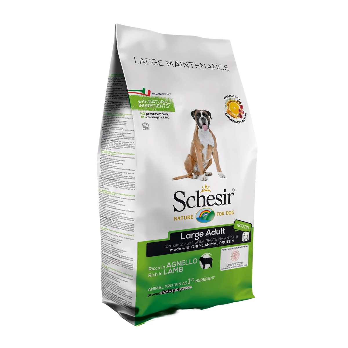 Ração para cães Schesir Large borrego, 12 kg