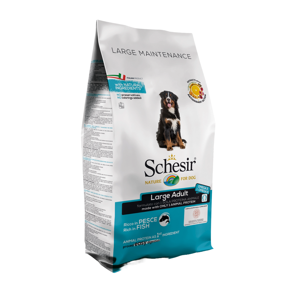 Ração para cães Schesir Large peixe, 12 kg